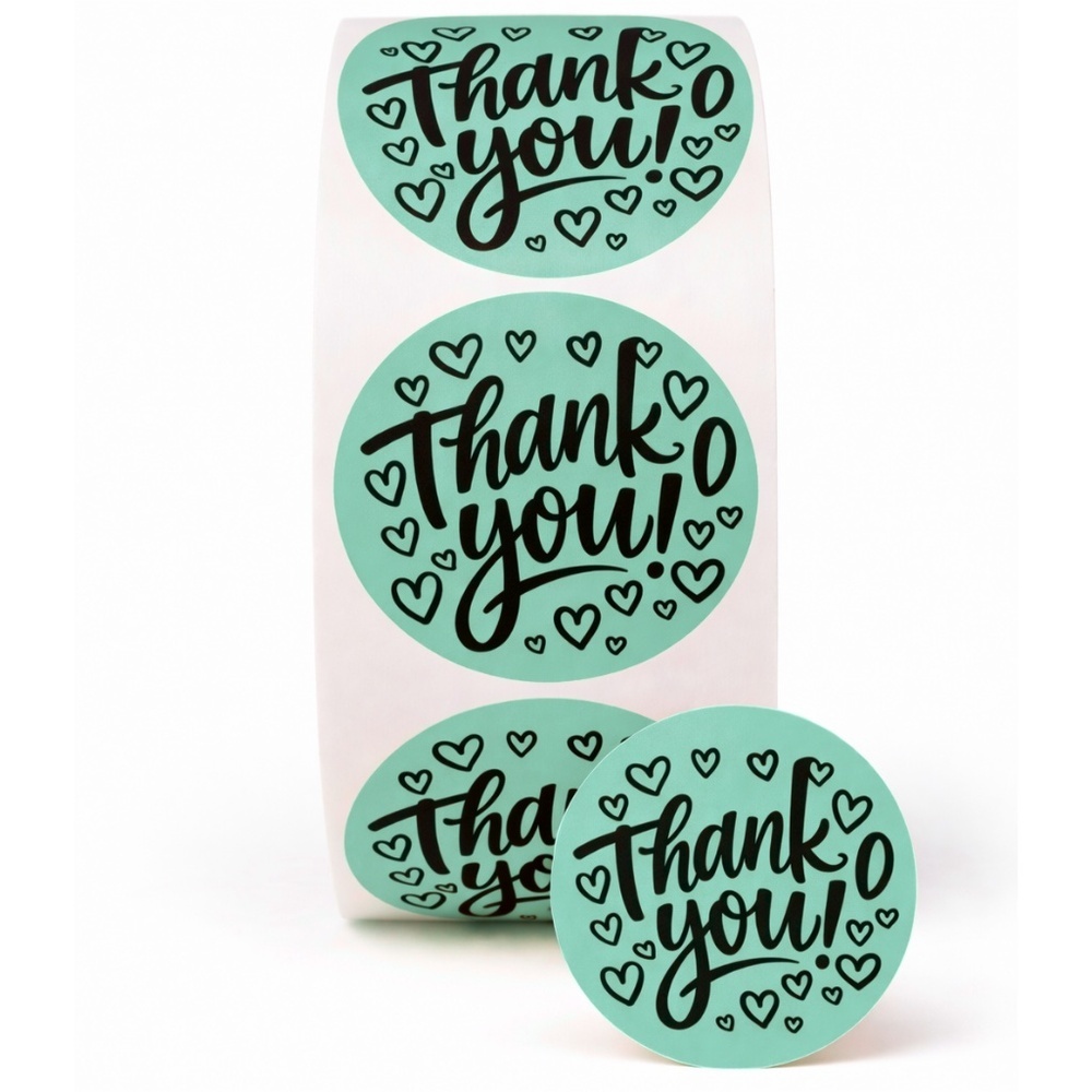 100 Thank You Stickers 2 Inch Round Small Business Packaging - Picture 7 of 11